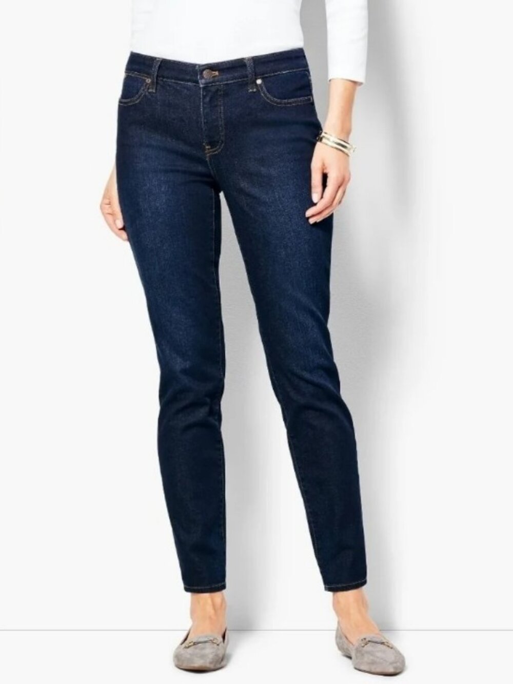 Talbots Slim Ankle Dark Wash Hi Rise Jean Sz. 8 #2496